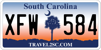 SC license plate XFW584