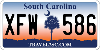 SC license plate XFW586