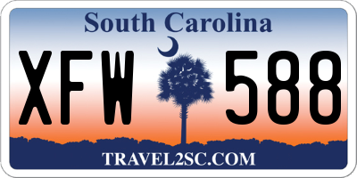 SC license plate XFW588