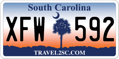 SC license plate XFW592