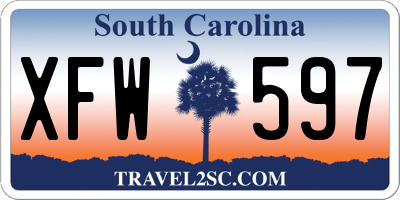 SC license plate XFW597