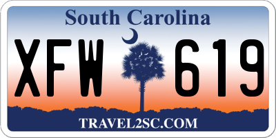 SC license plate XFW619