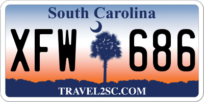 SC license plate XFW686
