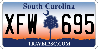 SC license plate XFW695