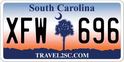 SC license plate XFW696