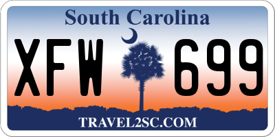 SC license plate XFW699