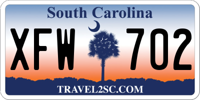 SC license plate XFW702