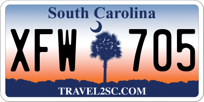 SC license plate XFW705