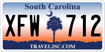 SC license plate XFW712
