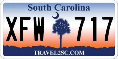 SC license plate XFW717