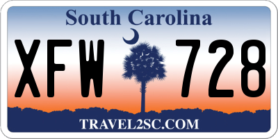 SC license plate XFW728