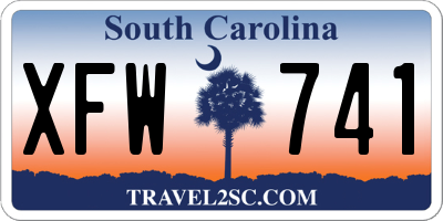 SC license plate XFW741