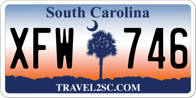 SC license plate XFW746