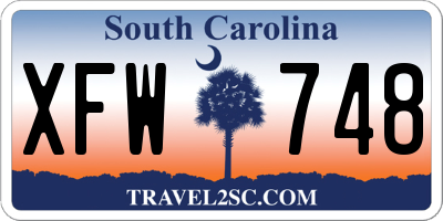 SC license plate XFW748