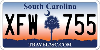 SC license plate XFW755