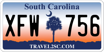 SC license plate XFW756