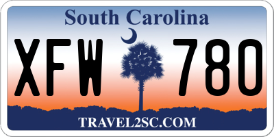 SC license plate XFW780
