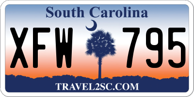 SC license plate XFW795