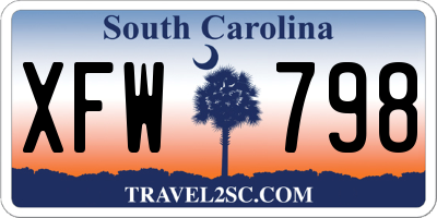 SC license plate XFW798
