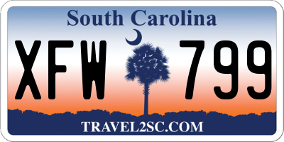 SC license plate XFW799