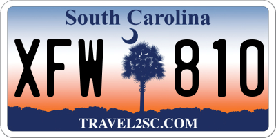 SC license plate XFW810