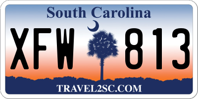 SC license plate XFW813
