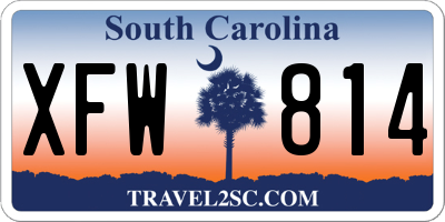 SC license plate XFW814