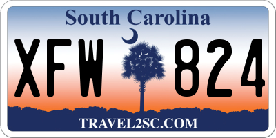 SC license plate XFW824