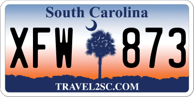 SC license plate XFW873