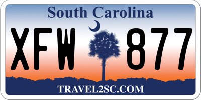 SC license plate XFW877