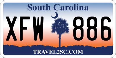 SC license plate XFW886