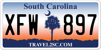 SC license plate XFW897