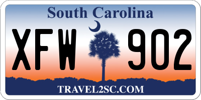 SC license plate XFW902
