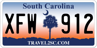 SC license plate XFW912