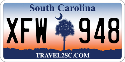 SC license plate XFW948