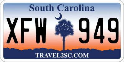 SC license plate XFW949