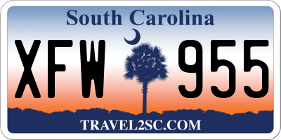 SC license plate XFW955