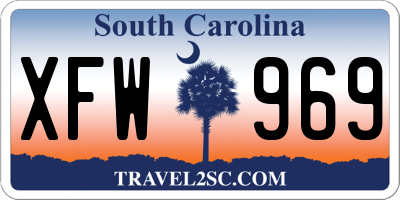 SC license plate XFW969