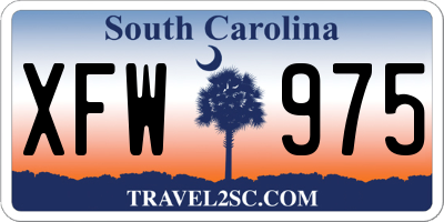 SC license plate XFW975