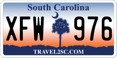 SC license plate XFW976