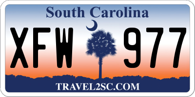 SC license plate XFW977