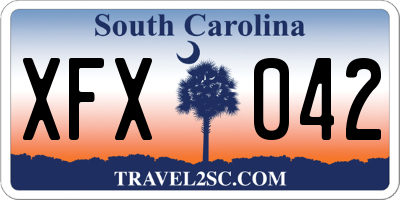 SC license plate XFX042