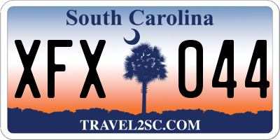 SC license plate XFX044