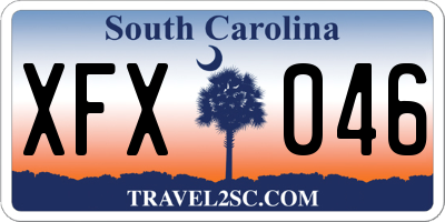 SC license plate XFX046