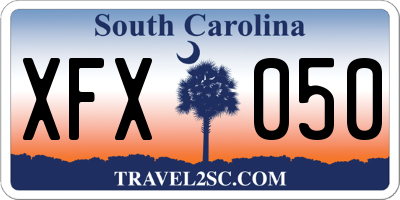 SC license plate XFX050