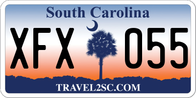 SC license plate XFX055