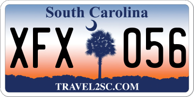 SC license plate XFX056