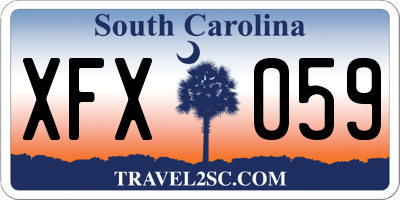 SC license plate XFX059