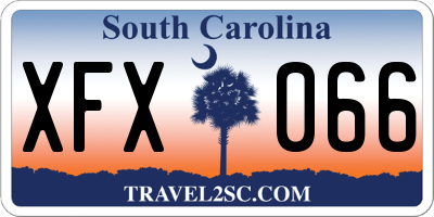 SC license plate XFX066
