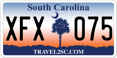 SC license plate XFX075